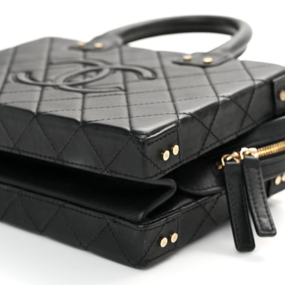 Chanel Calfskin Quilted Studded Square Vanity Case Black 10 of 11