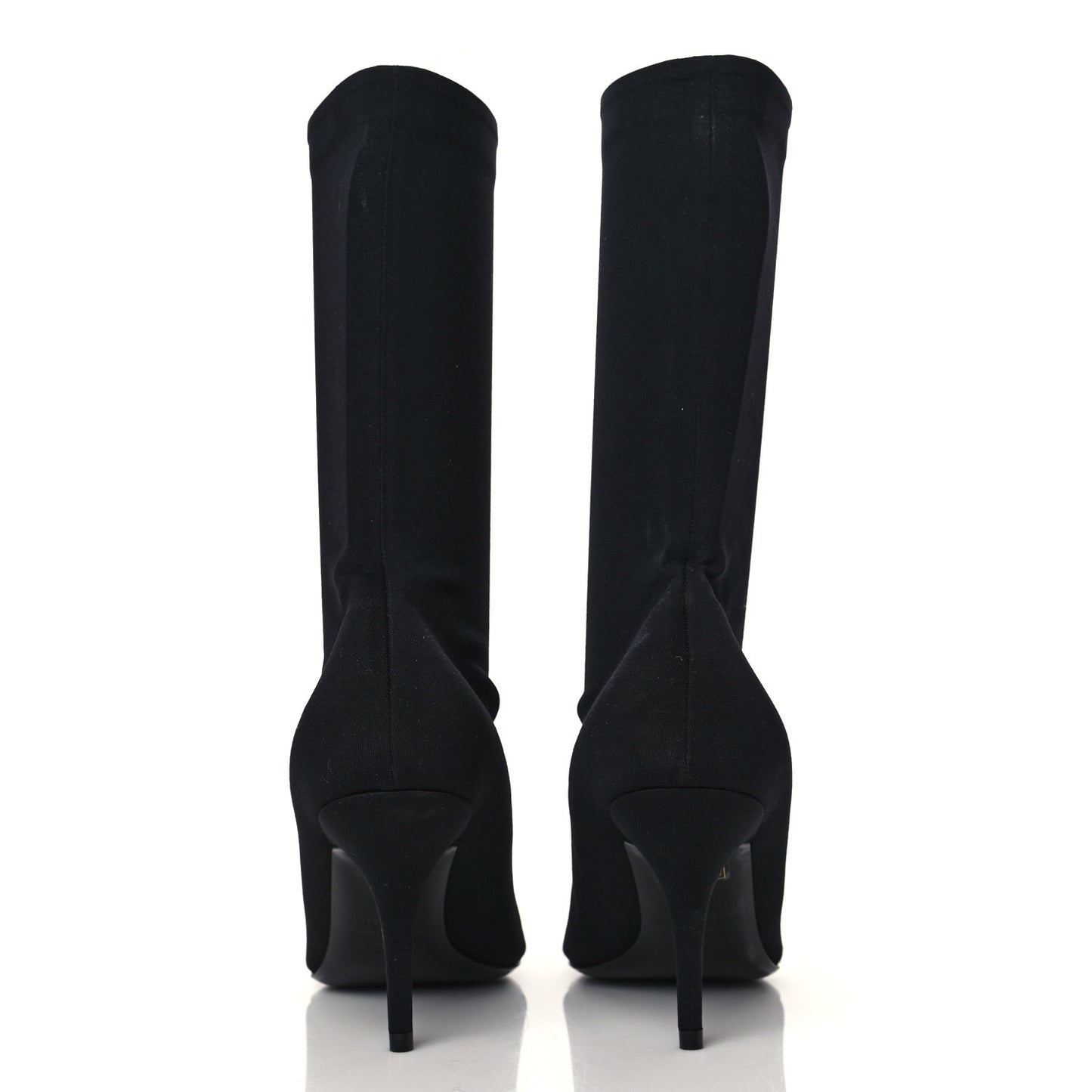 Matte Spandex Extreme Pointed Toe Knife 80mm Ankle Boots 37 Black