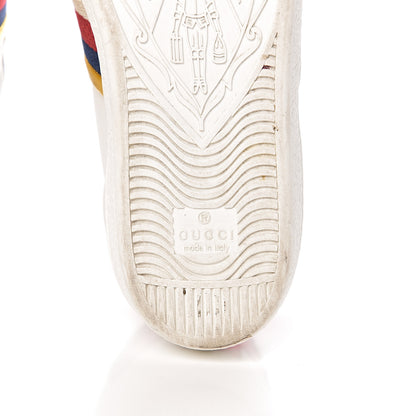 Gucci Calfskin Lace Ayers Sylvie Web New Womens Ace High Top Sneakers 35.5 White 7 of 9