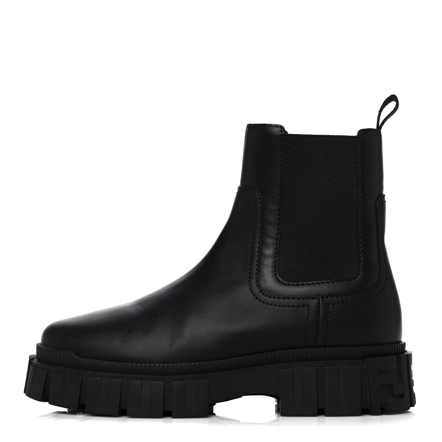 Fendi Calfskin Rubber Fendi Force Chelsea Boots 37 Black 1 of 15