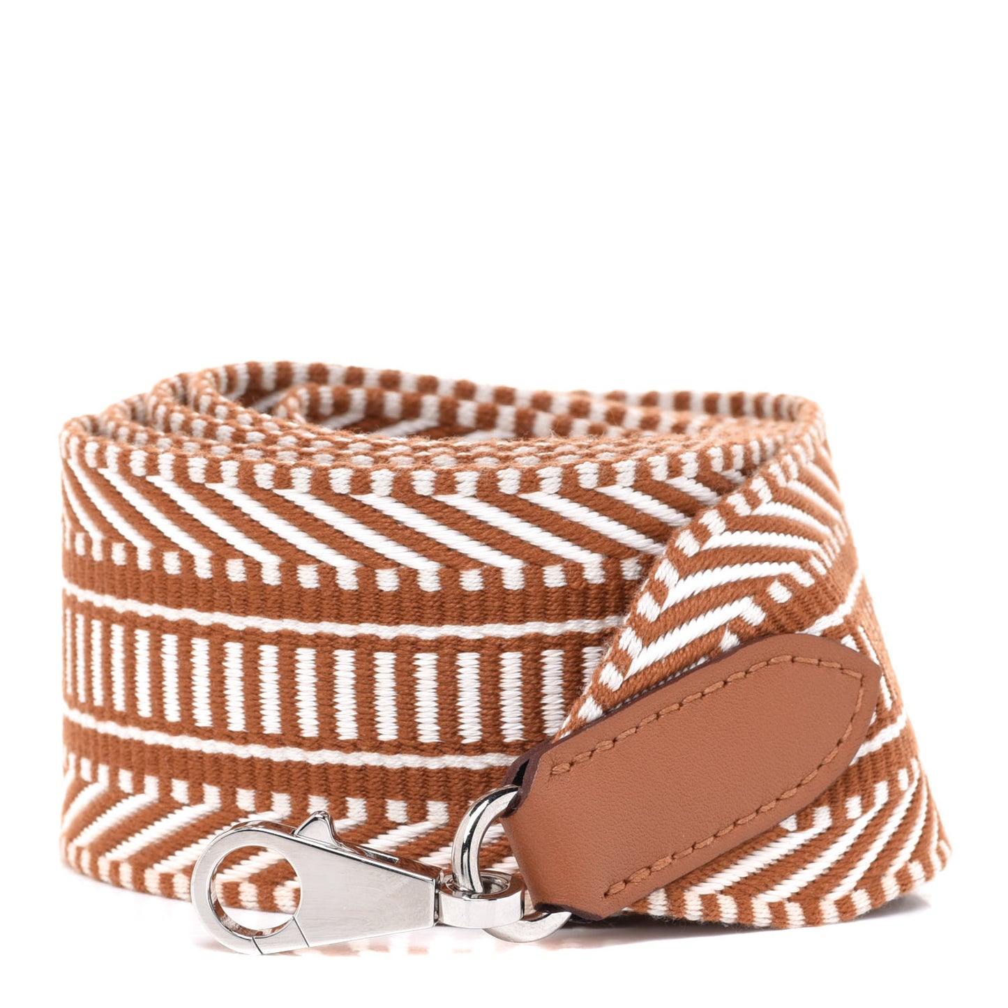 Toile Swift 50mm Sangle Cavale Shoulder Strap Ecru Beige Gold