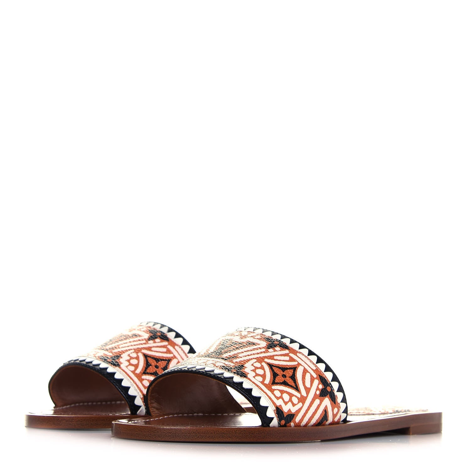Louis Vuitton Monogram Crafty Lock It Flat Mule 36 Caramel 3 of 7