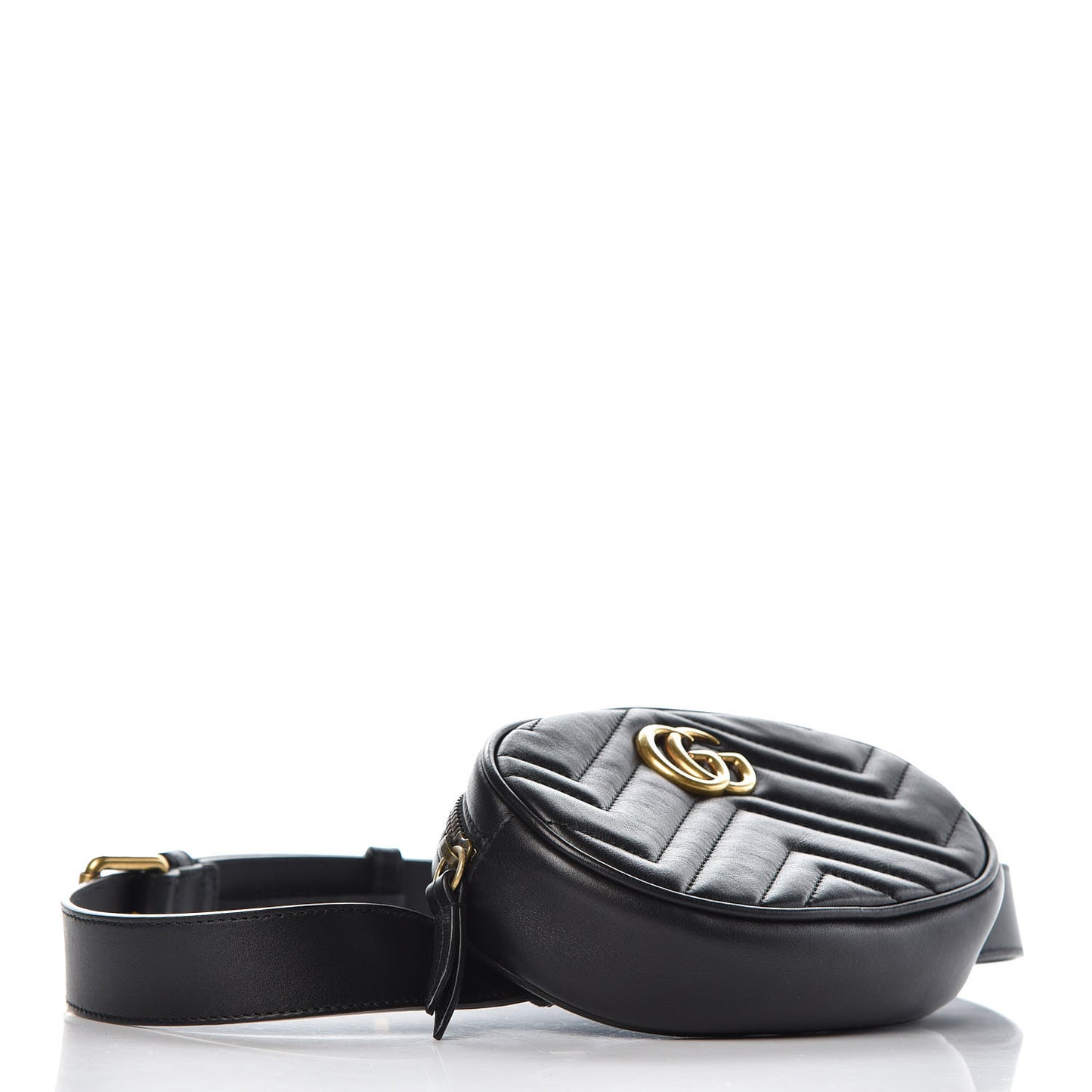 Calfskin Matelasse GG Marmont Belt Bag 95 38 Black
