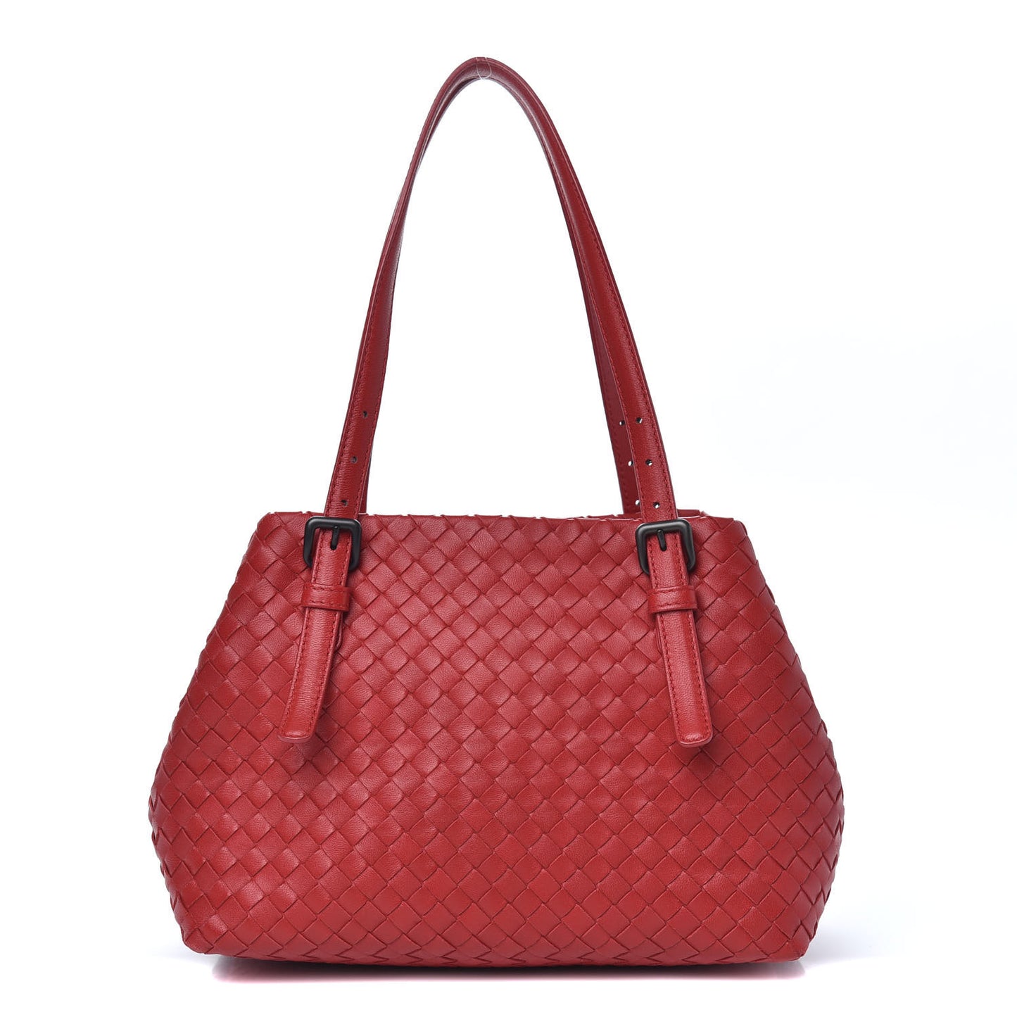 Nappa Intrecciato Small Cesta Tote Red