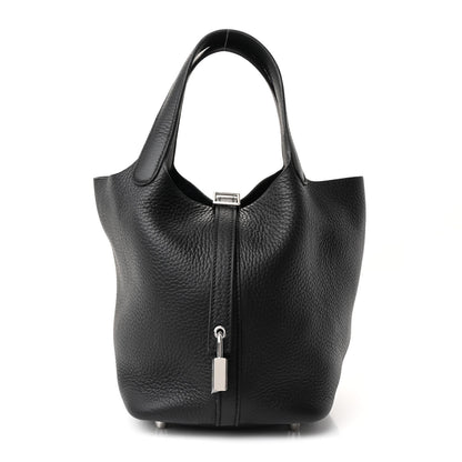 Hermes Taurillon Clemence Picotin Lock 18 PM Black 1 of 11