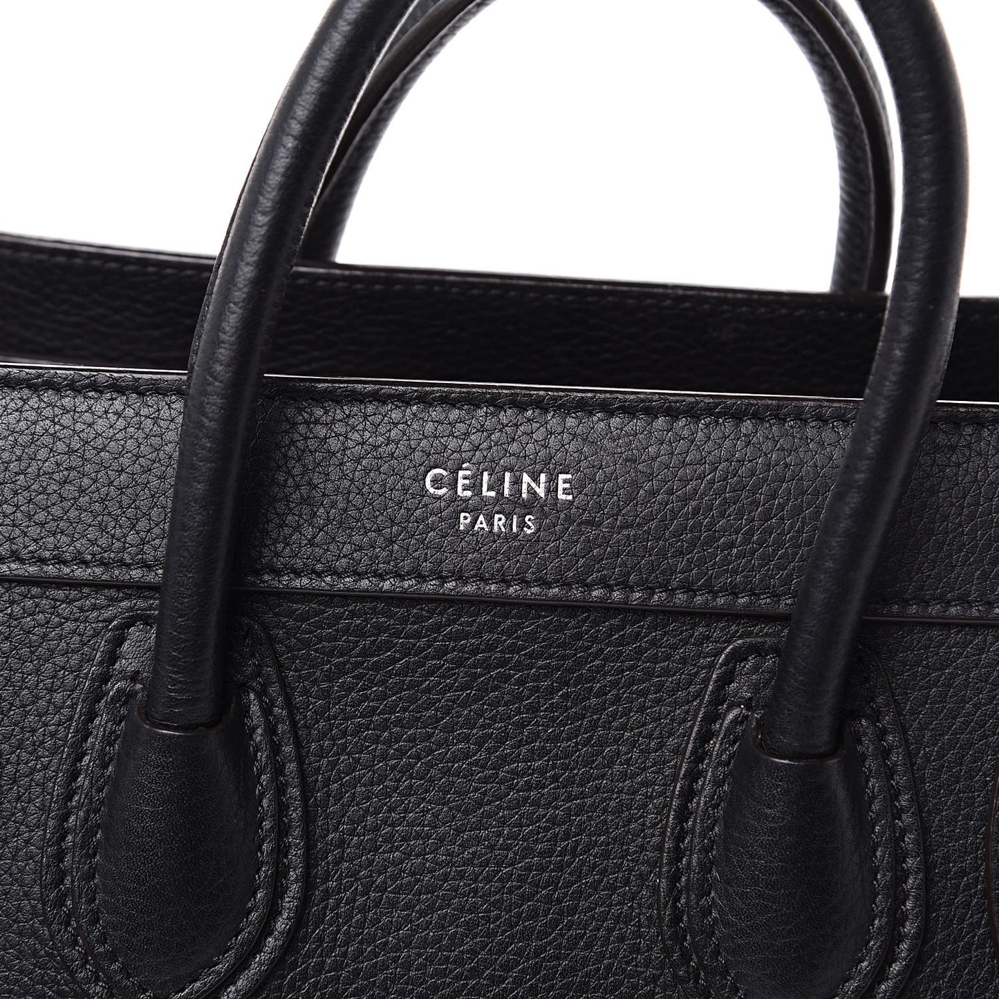 Drummed Calfskin Nano Luggage Black