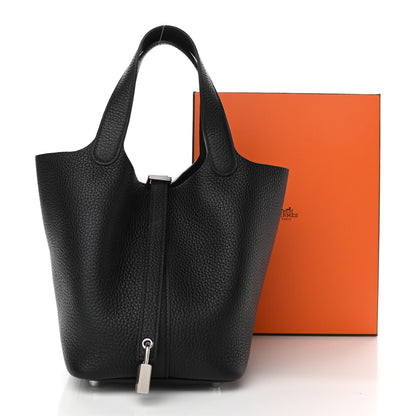Hermes Taurillon Clemence Picotin Lock 18 PM Black 9 of 9