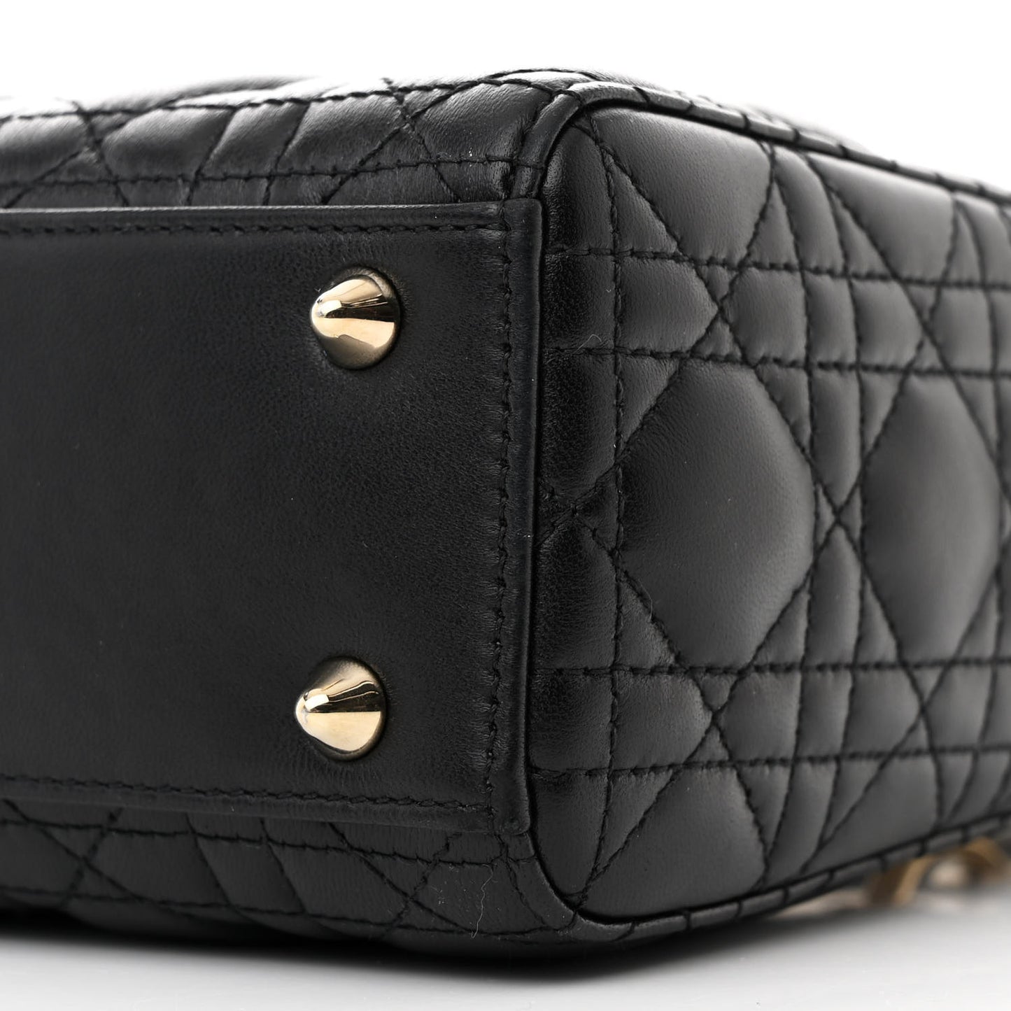 Lambskin Cannage Small Lucky Badges My Lady Dior Black
