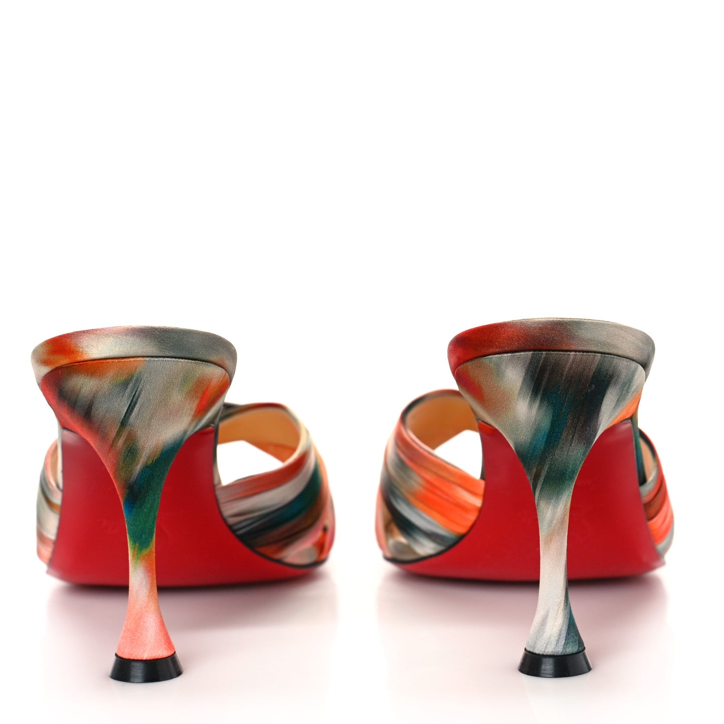 Crepe Satin Ombre Nicol Is Back 85 Slide Sandals 39 Loubi