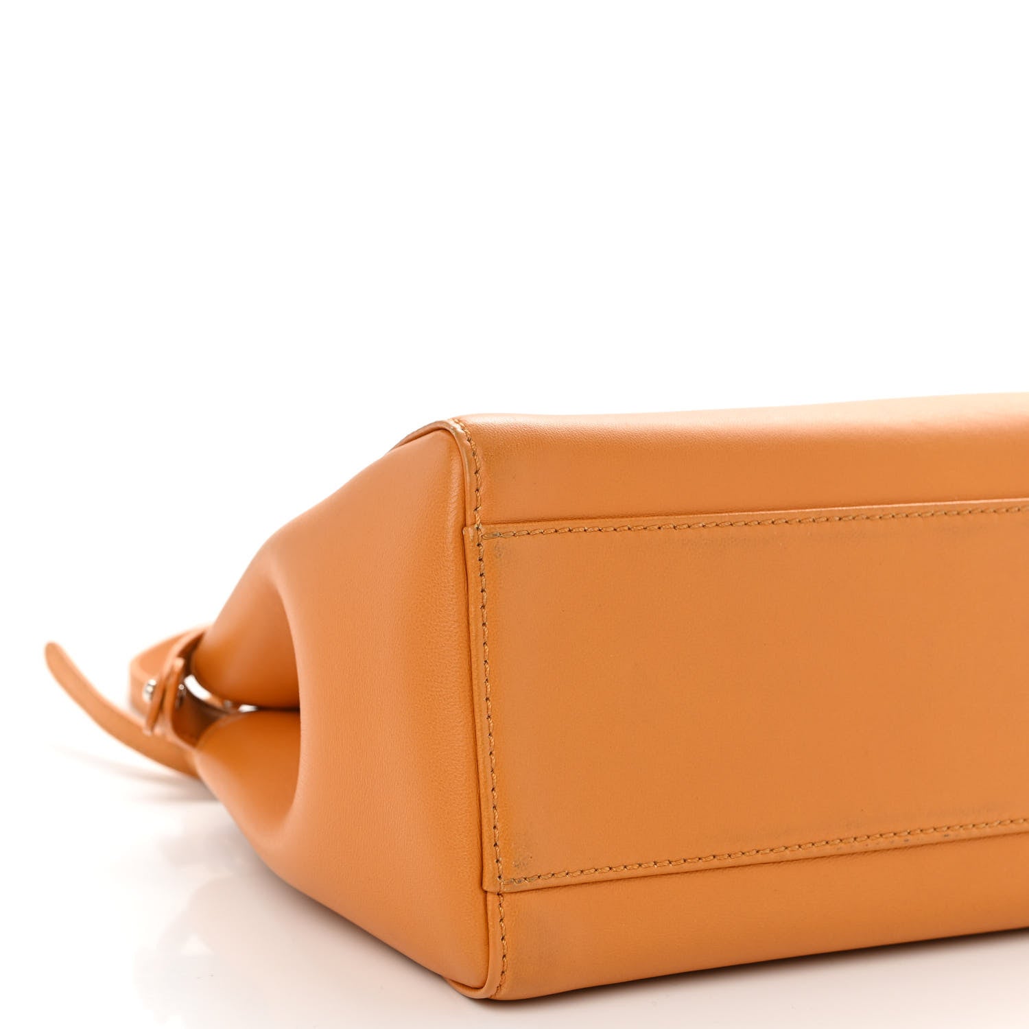 Fendi Nappa Mini Peekaboo Iconic Satchel Giallo Syrup 9 of 10