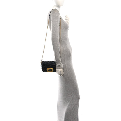 Fendi Nappa FF 1974 Embossed Mini Baguette Black 2 of 10