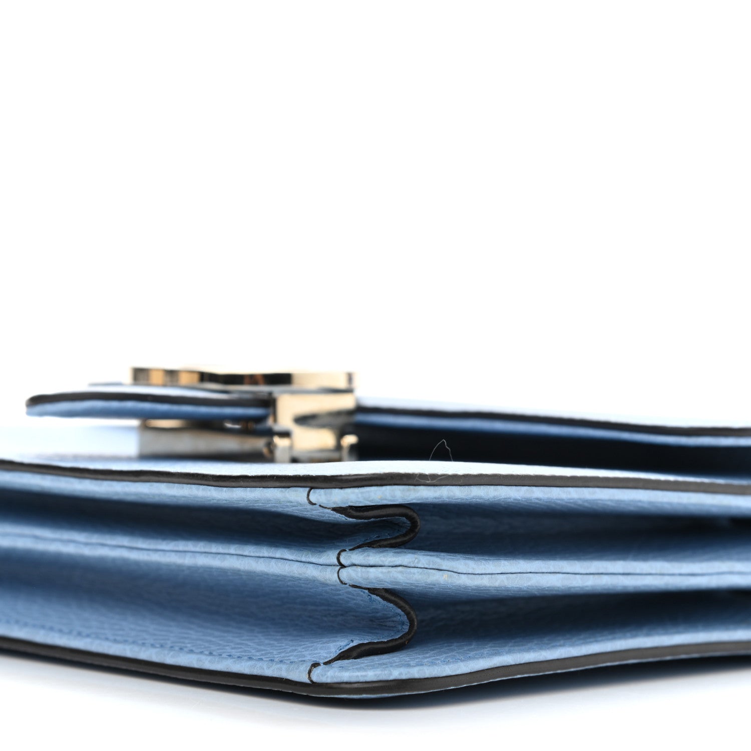 Gucci Dollar Calfskin Small Interlocking G Shoulder Bag Mineral Blue 10 of 12