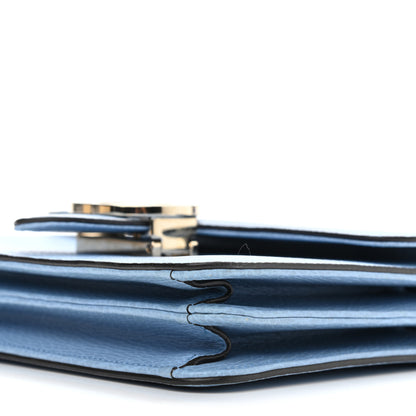 Gucci Dollar Calfskin Small Interlocking G Shoulder Bag Mineral Blue 10 of 12