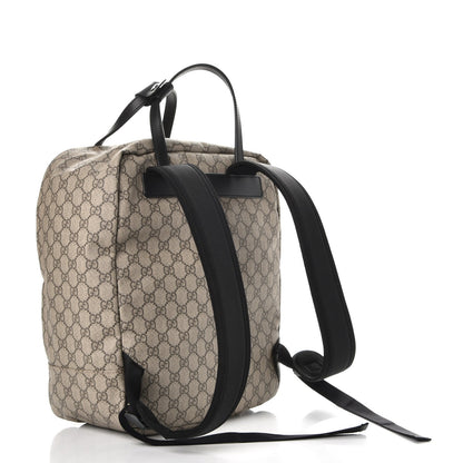 Gucci Soft GG Supreme Monogram Appia Calfskin Web Tote Backpack Beige Ebony Black 3 of 7