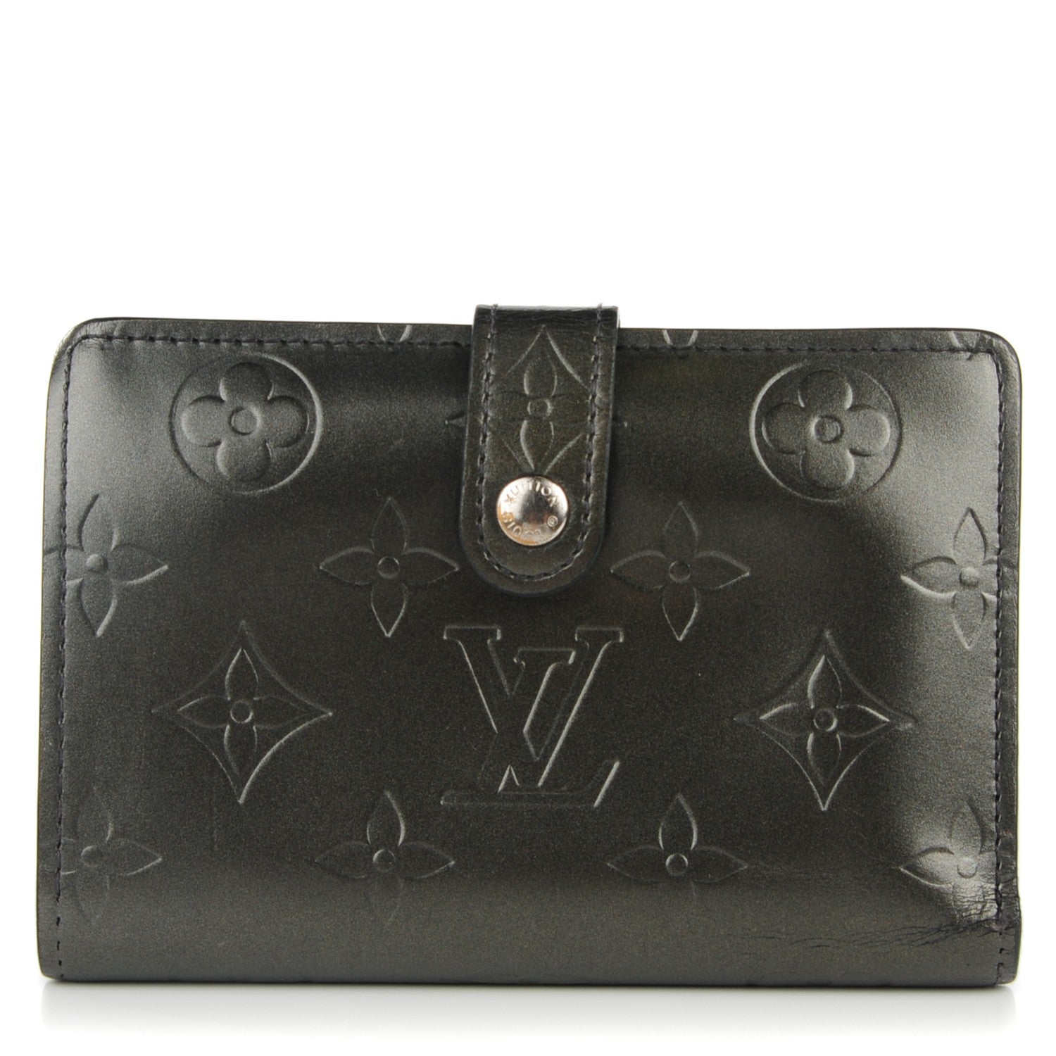 Louis Vuitton Mat Monogram French Purse Wallet Black 1 of 7