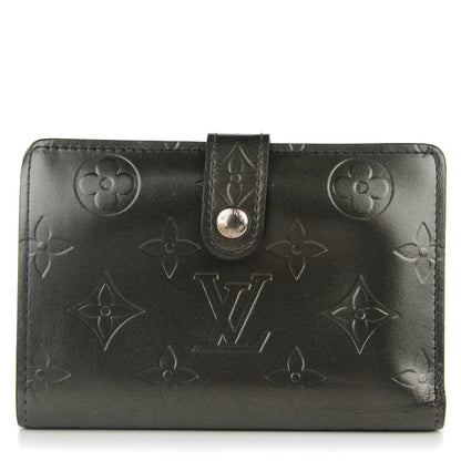 Louis Vuitton Mat Monogram French Purse Wallet Black 1 of 7