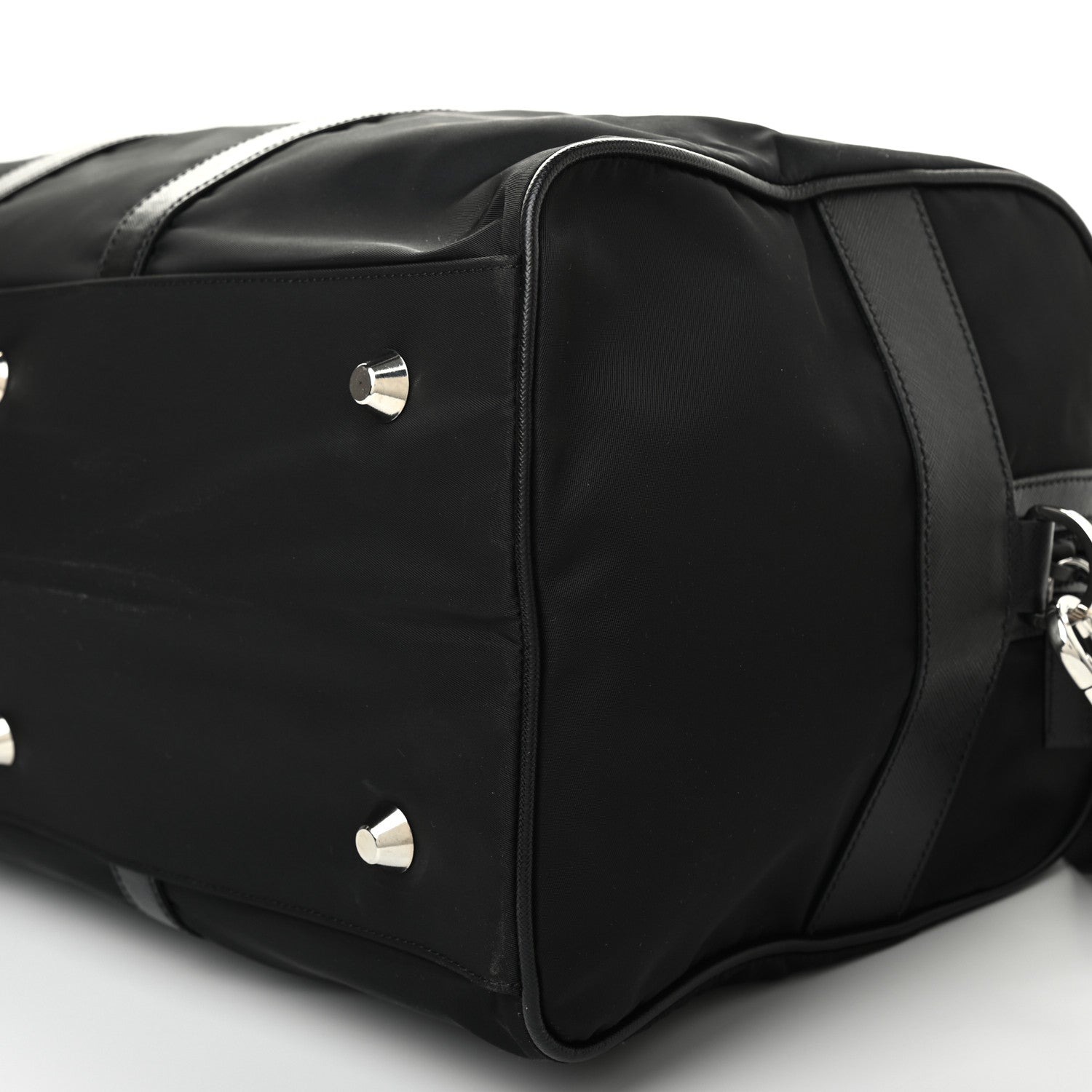 Prada Tessuto Nylon Saffiano Duffle Black 8 of 9
