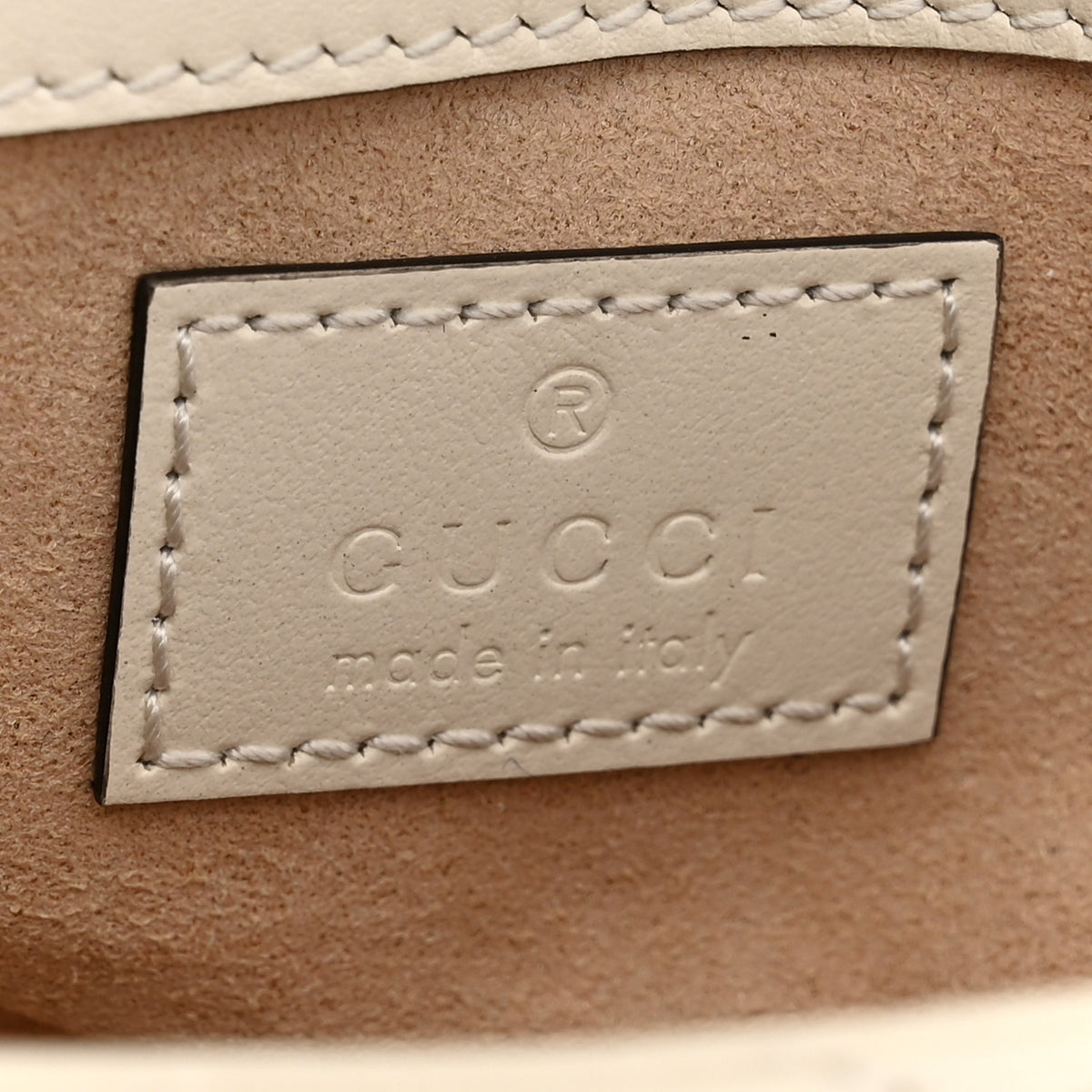 Gucci Calfskin Matelasse Super Mini GG Marmont Shoulder Bag White 6 of 10