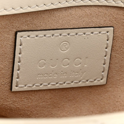 Gucci Calfskin Matelasse Super Mini GG Marmont Shoulder Bag White 6 of 10
