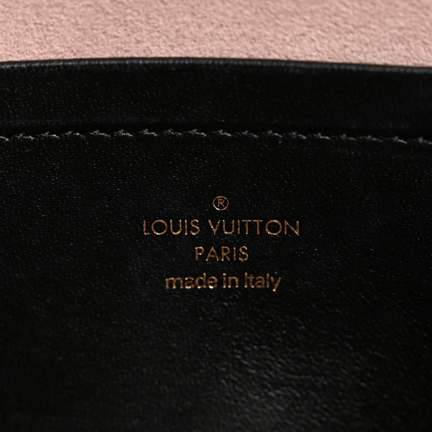 Lambskin Embossed Monogram Pochette Coussin Black