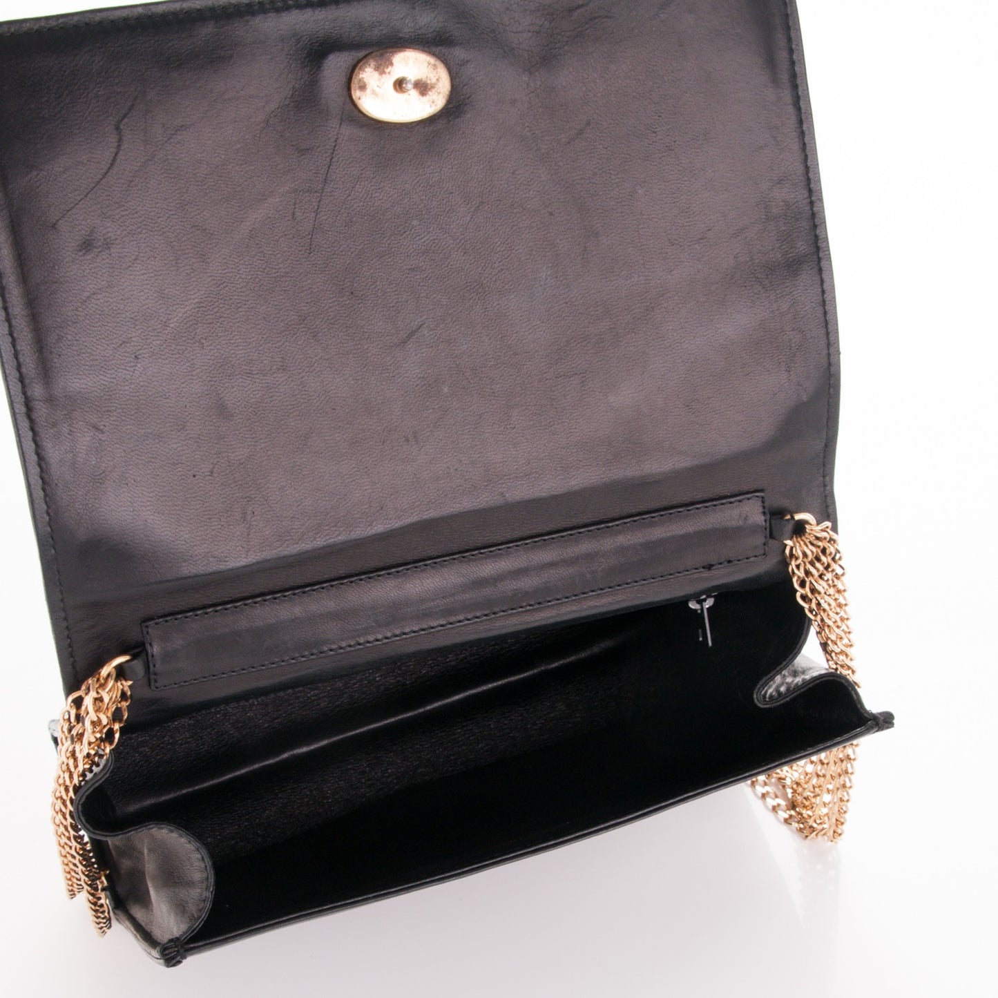 Lambskin Small Multi Chain Single Flap Black