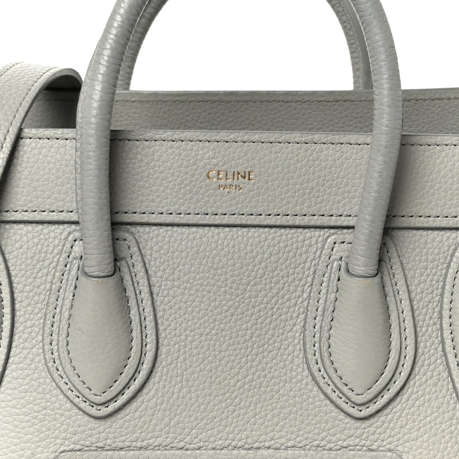 Celine Drummed Calfskin Nano Luggage Pearl Blue 1889174 – FASHIONPHILE