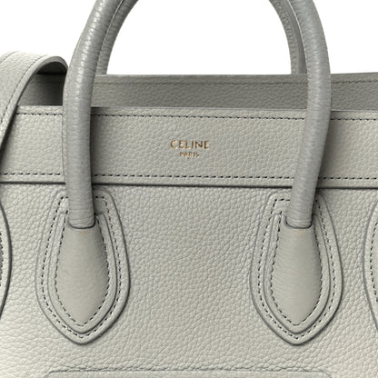 Celine Drummed Calfskin Nano Luggage Pearl Blue 8 of 11