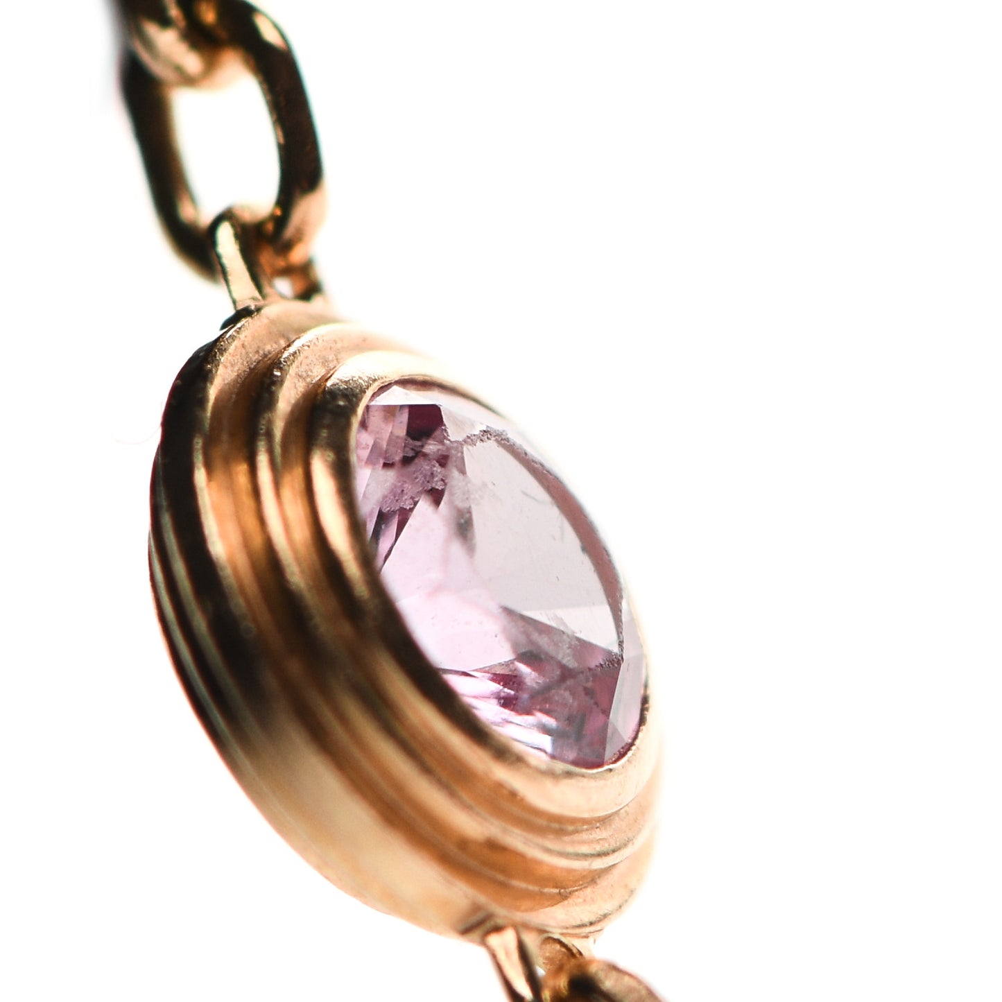 18K Pink Gold Diamond Pink Sapphire D'Amour Bracelet