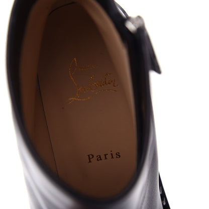 Christian Louboutin Calfskin Spikes Birgitta Lug 70 Zip Around Ankle Boots 40 Black 8 of 10