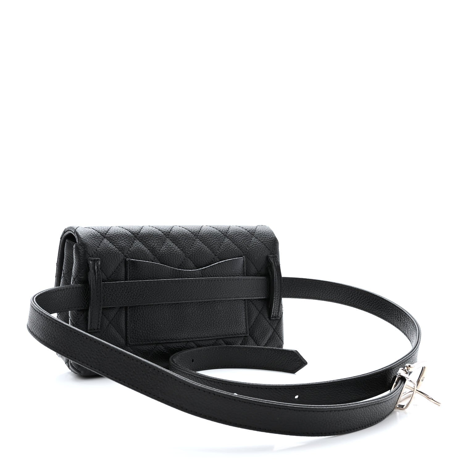 Chanel Grained Calfskin Quilted 2.55 Reissue Flap Belt Bag Clutch Black 3 of 14