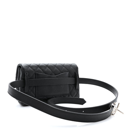 Chanel Grained Calfskin Quilted 2.55 Reissue Flap Belt Bag Clutch Black 3 of 14