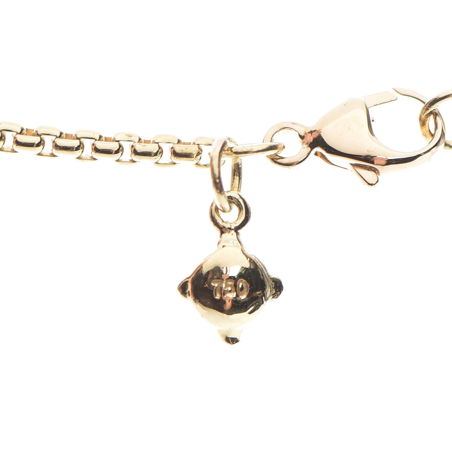 David Yurman 18K Yellow Gold Diamond Crossover Bar Pendant Necklace 7 of 8
