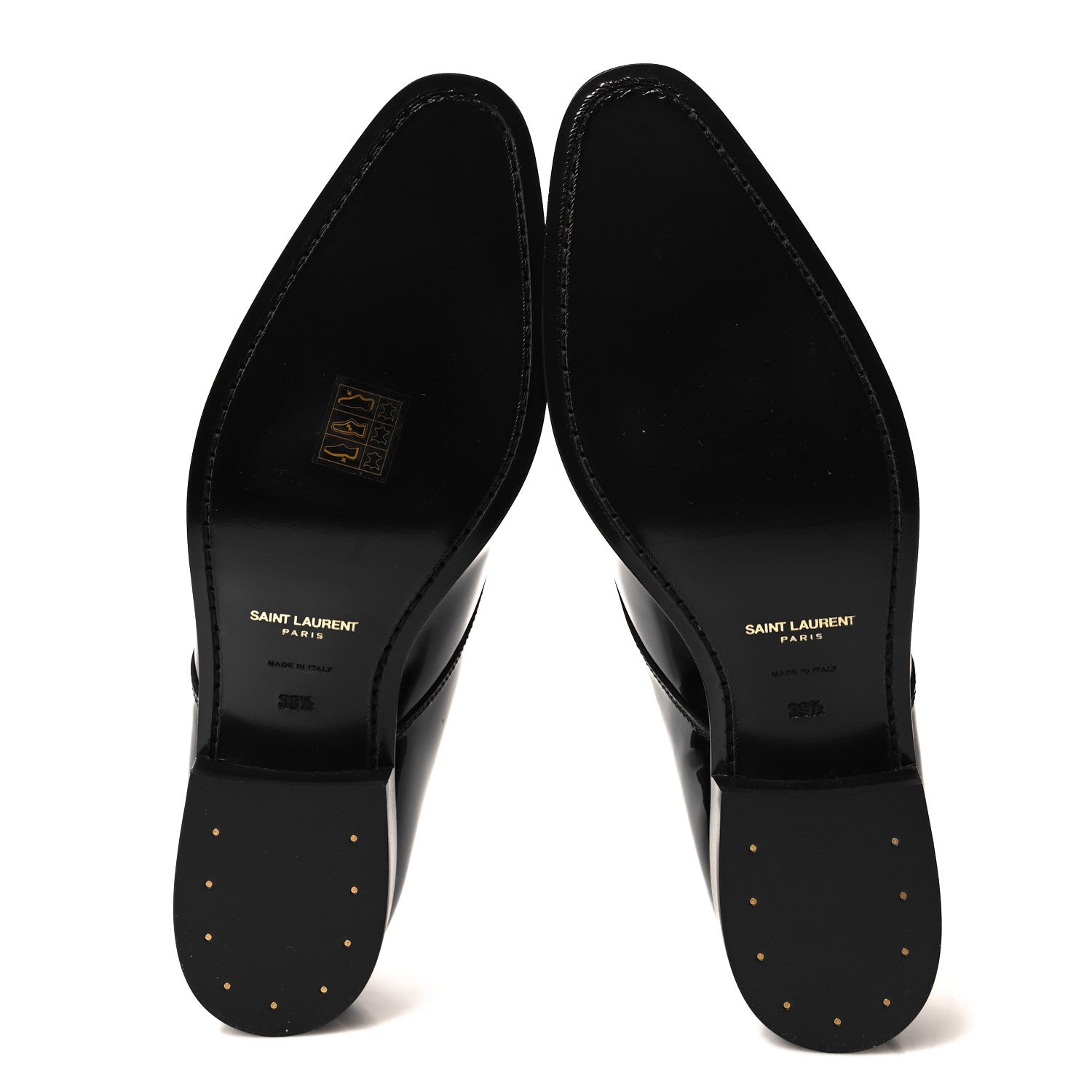 Saint Laurent Patent Baltimora Lace Up Derby Shoes 39.5 Black 5 of 9