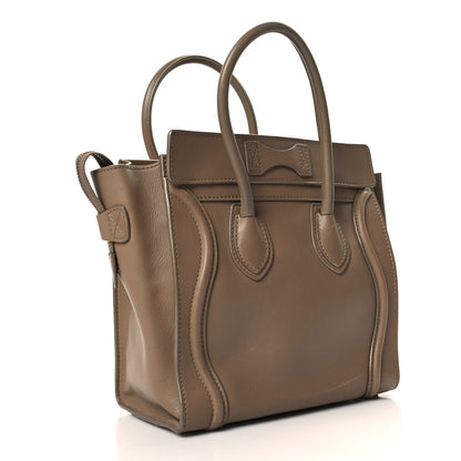 Celine Smooth Calfskin Interstice Micro Luggage Light Taupe 3 of 14