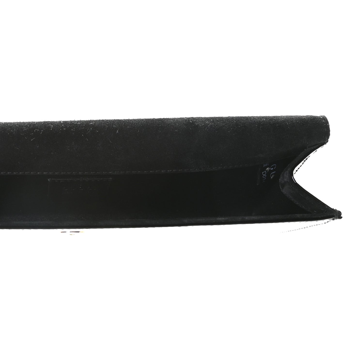 Patent Microguccissima Small Broadway Clutch Black