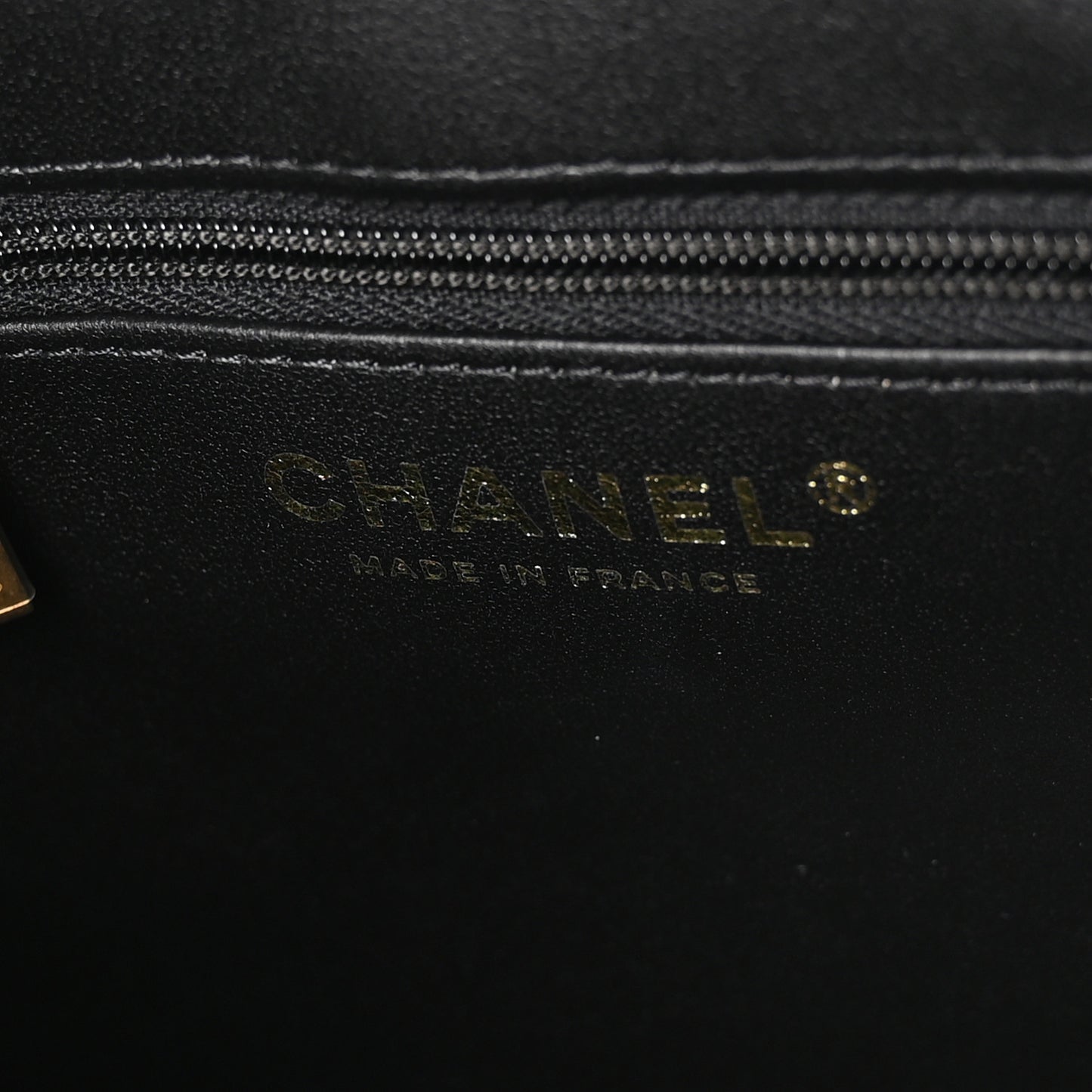 Shiny Aged Calfskin Quilted Nano Kelly Shopper Black