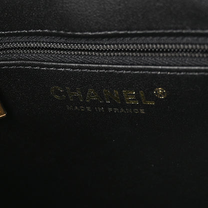 Chanel Shiny Aged Calfskin Quilted Nano Kelly Shopper Black 7 of 12