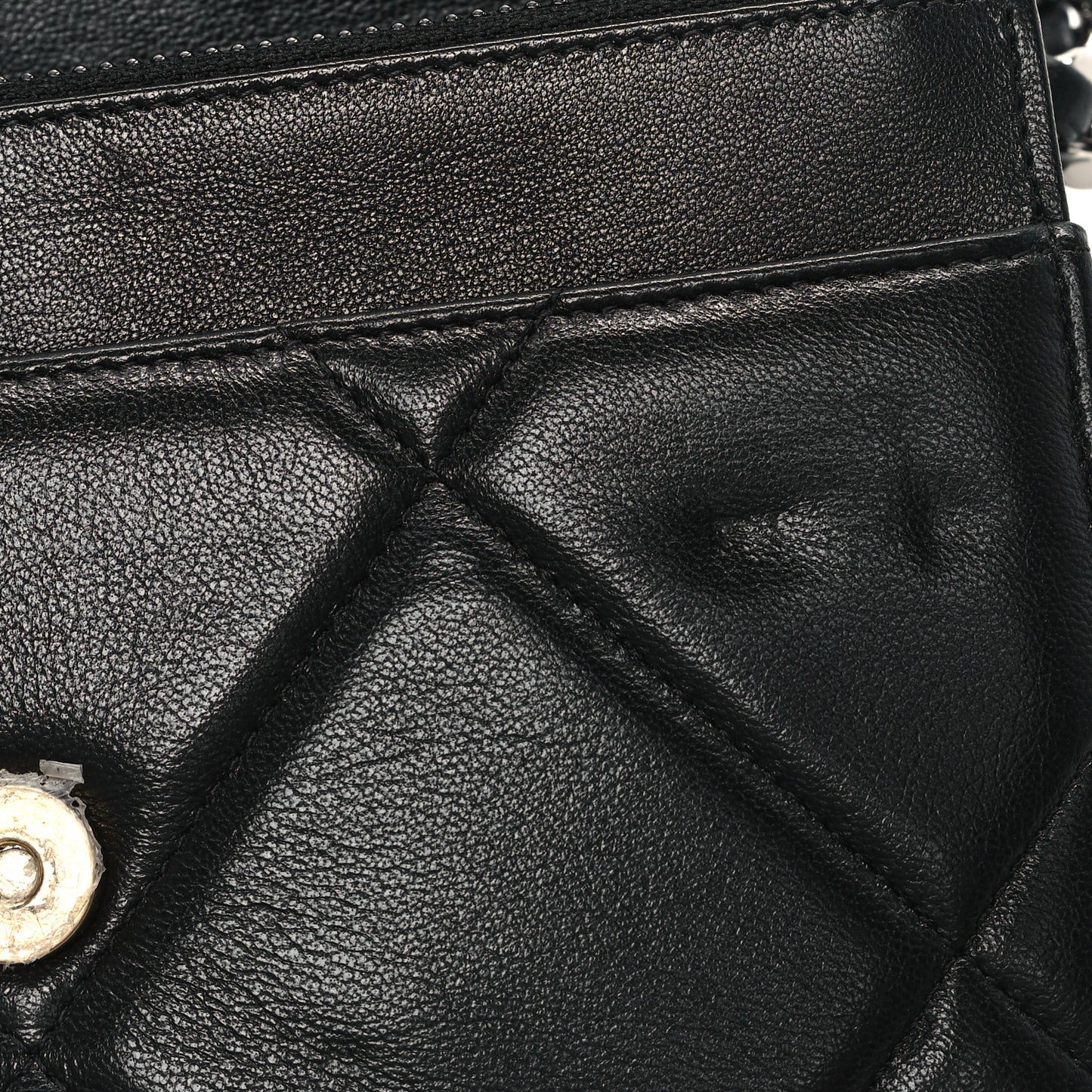 Lambskin Quilted Chanel 19 Wallet On Chain WOC Black