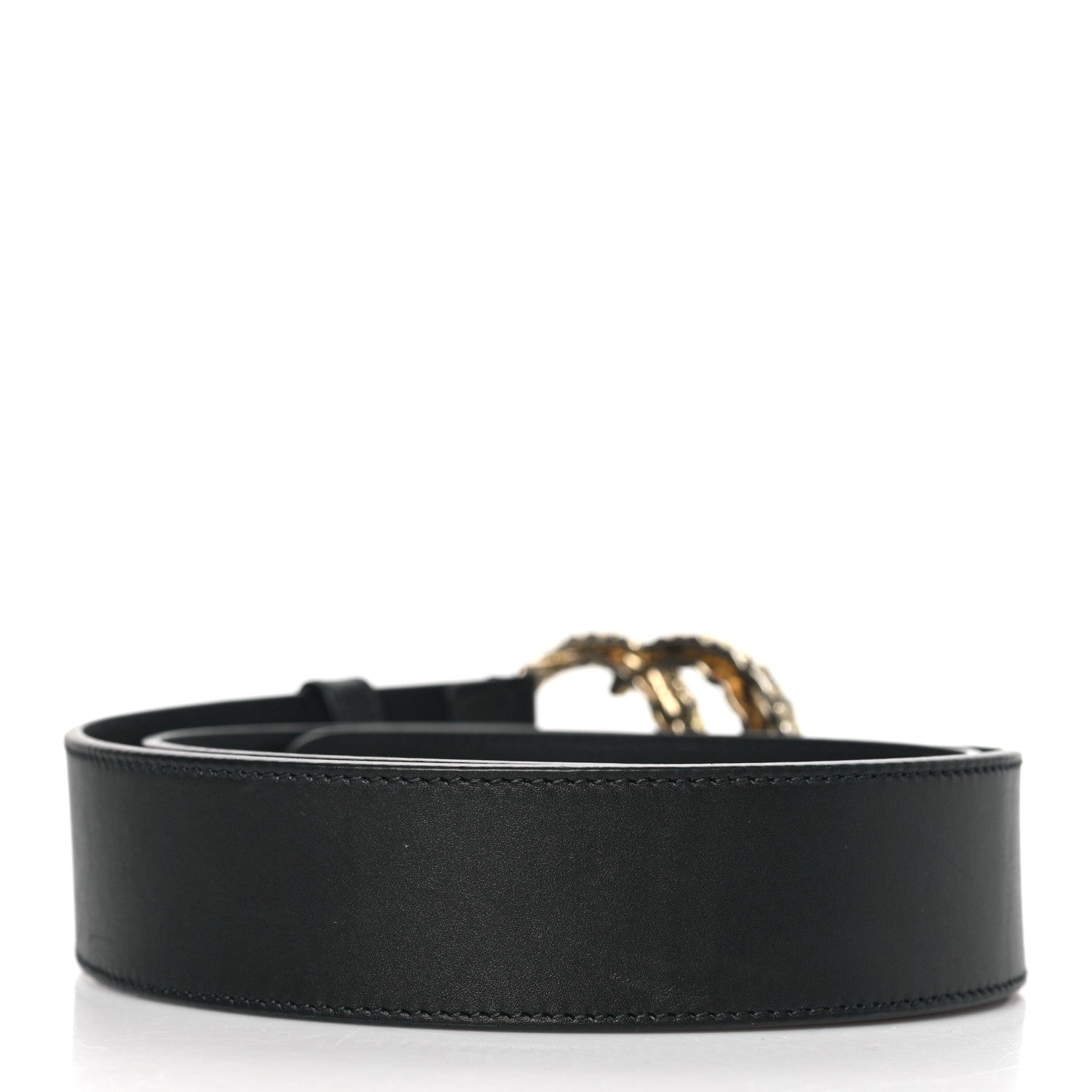 Gucci Moon Calfskin Scales Double G 40mm Belt 90 36 Black 3 of 6