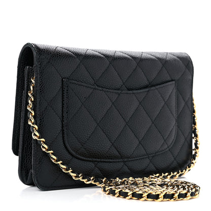 Chanel Caviar Quilted Wallet on Chain WOC Black 3 of 14