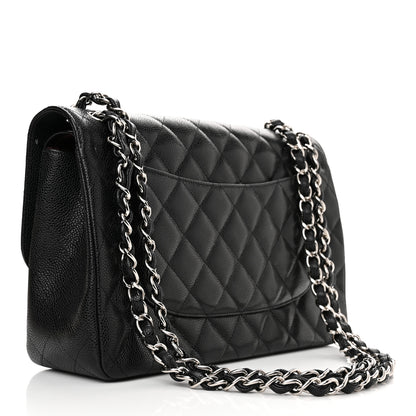 Chanel Caviar Quilted Jumbo Double Flap Black 3 of 11