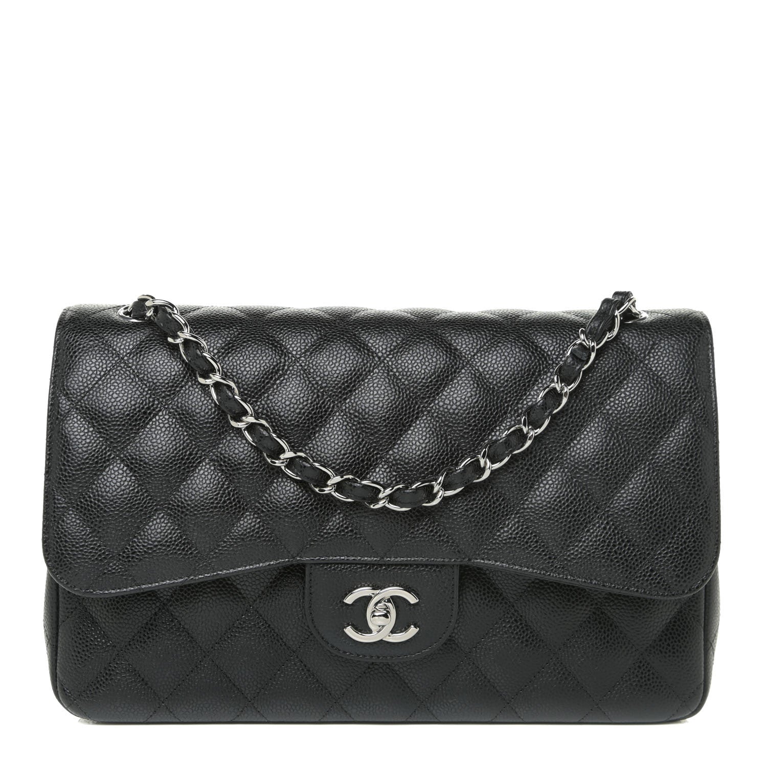 Chanel Caviar Quilted Jumbo Double Flap Black 1 of 13