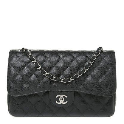 Chanel Caviar Quilted Jumbo Double Flap Black 1 of 13