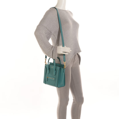 Celine Goatskin Nano Luggage Antarctic 2 of 9
