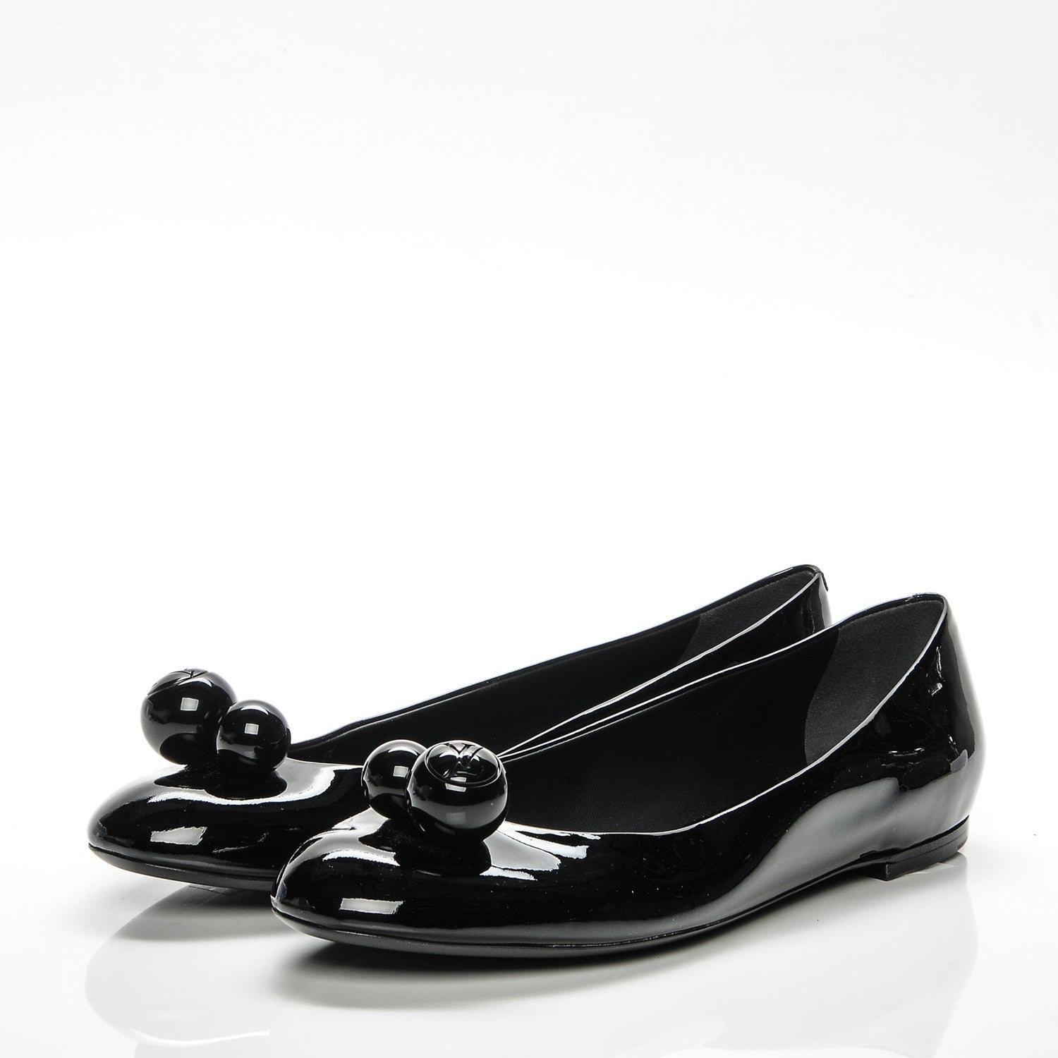Louis Vuitton Patent Calfskin Betty Ballerina Flats 41 Black 3 of 8