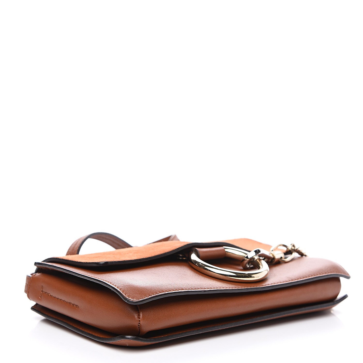 Chloe Suede Calfskin Small Faye Shoulder Bag Tobacco 3 of 13