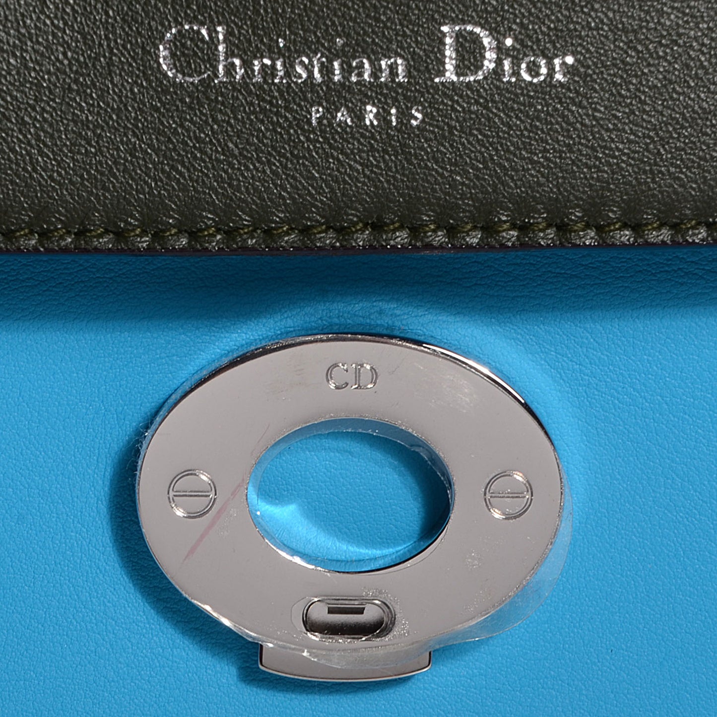 Smooth Calfskin Small Be Dior Flap Blue