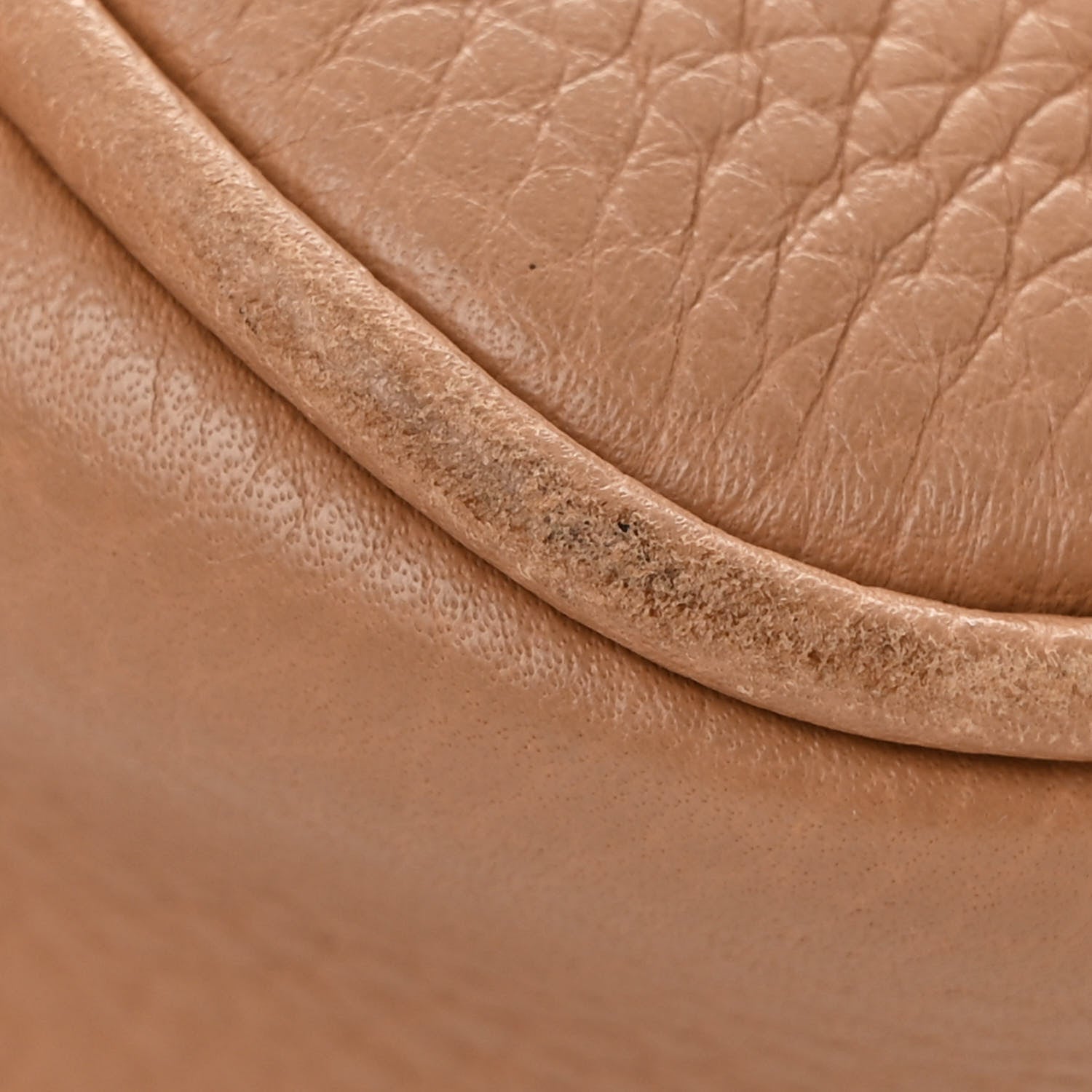 Gucci Pebbled Calfskin Small Soho Disco Bag Camelia 11 of 12