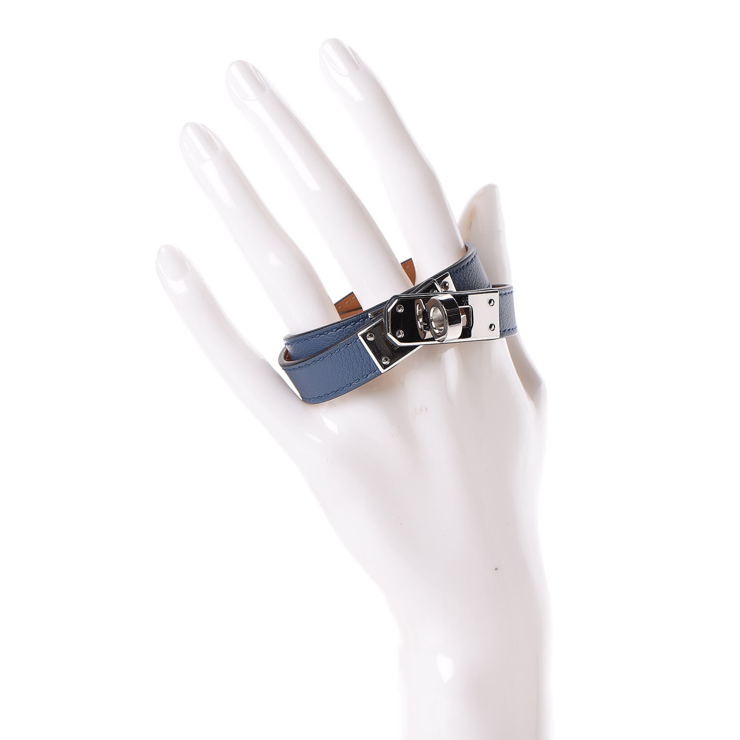 Hermes Swift Kelly Double Tour Bracelet XS Bleu Agate 2 of 7