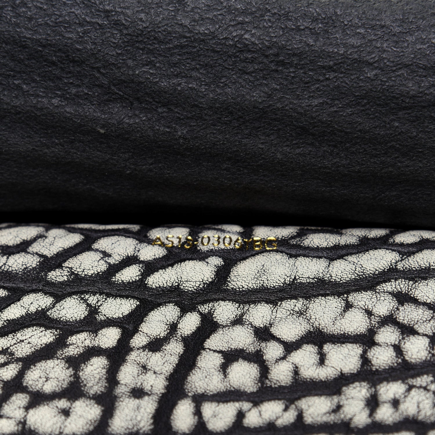 3.1 Phillip Lim Shark Embossed Calfskin 31 Hour Bag Black Cream 9 of 12